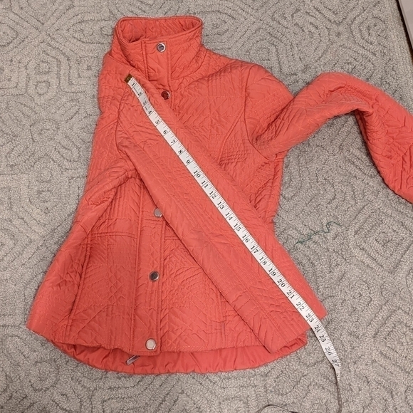 VINTAGE Weatherproof quilted salmon red jacket with stand collar Medium - Picture 8 of 10